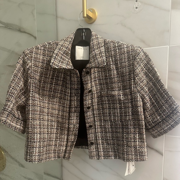 Sandro Tweed Crop Top - Picture 6 of 10